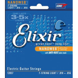 Jeu de 7 cordes pour guitare électrique Elixir 12057 - 10-56