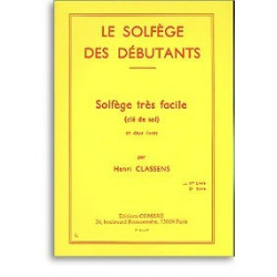 Le Solfège des débutants Vol.1 clé de sol - Classens Henri