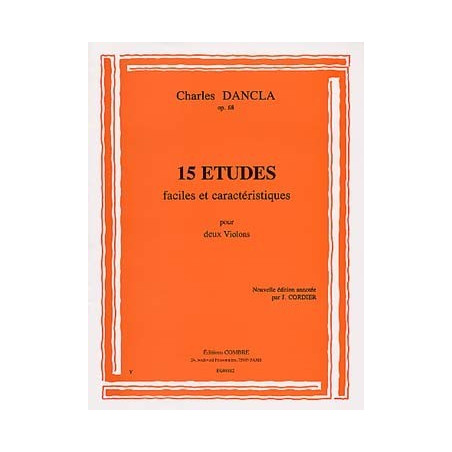 Etudes faciles (15) Op.68 - 2 violons - DANCLA Charles
