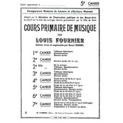 Cours primaire de musique cahier 5 - FOURNIER Louis