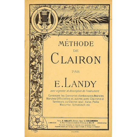 Méthode de clairon - LANDY E.