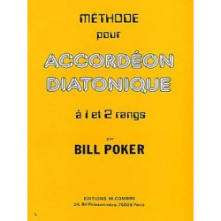 Méthode d'accordéon diatonique à 1 et 2 rangs - POKER B.