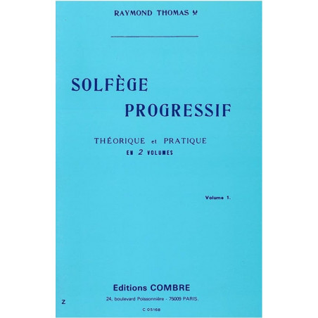 Solfège progressif Vol.1 - THOMAS R.