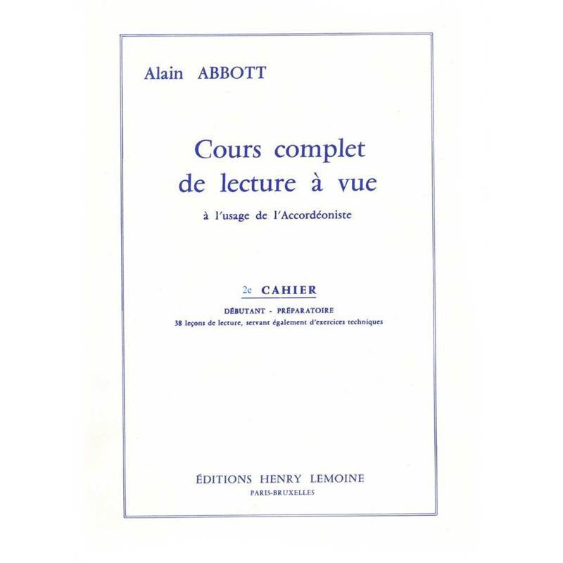 Lecture à vue Vol.2 – accordéon - ABBOTT Alain