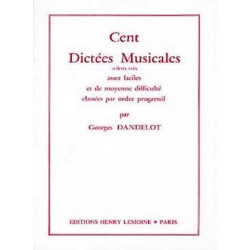 Dictées à 2 voix (100) - dictées musicales - DANDELOT Georges
