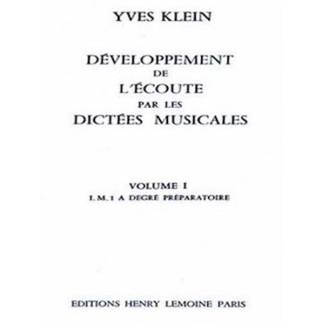 Développement de l'écoute - dictées musicales - KLEIN Yves