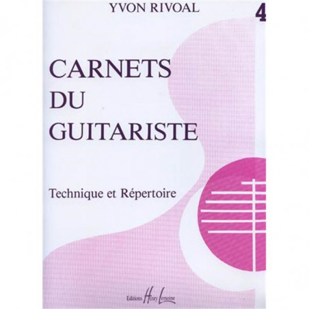 Carnets du guitariste Vol.4 - RIVOAL Yvon