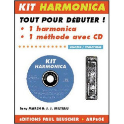 Kit harmonica - CD à l'Harmonica blues - MILTEAU Jean-Jacques / MARCH Tony