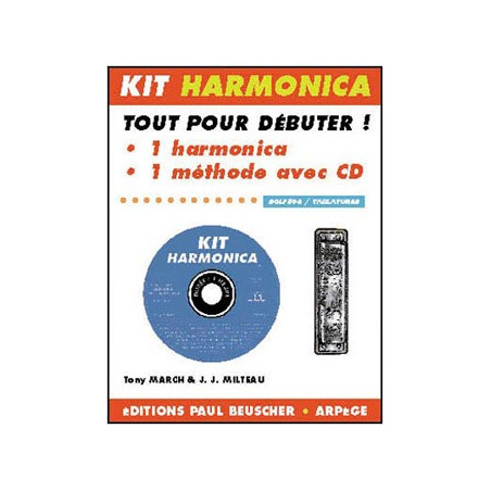 Kit harmonica - CD à l'Harmonica blues - MILTEAU Jean-Jacques / MARCH Tony