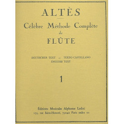 Célèbre Méthode complète de Flûte Altes Vol. 1 - Ed. Leduc