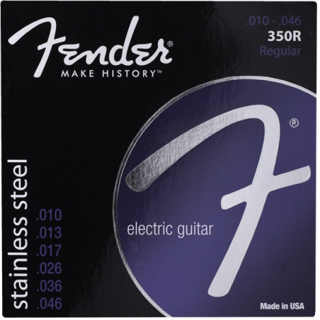 Fender 350R Stainless Steel - Jeu de cordes guitare électrique
