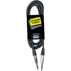 Câble audio jack stéréo mâle 6,35 - jack stéréo mâle 6,35 Yellow Câble K15 6 mètres