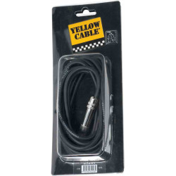 Câble audio mini jack stéréo mâle - jack stéréo femelle 6,35 Yellow Câble K16 3 mètres + adaptateur