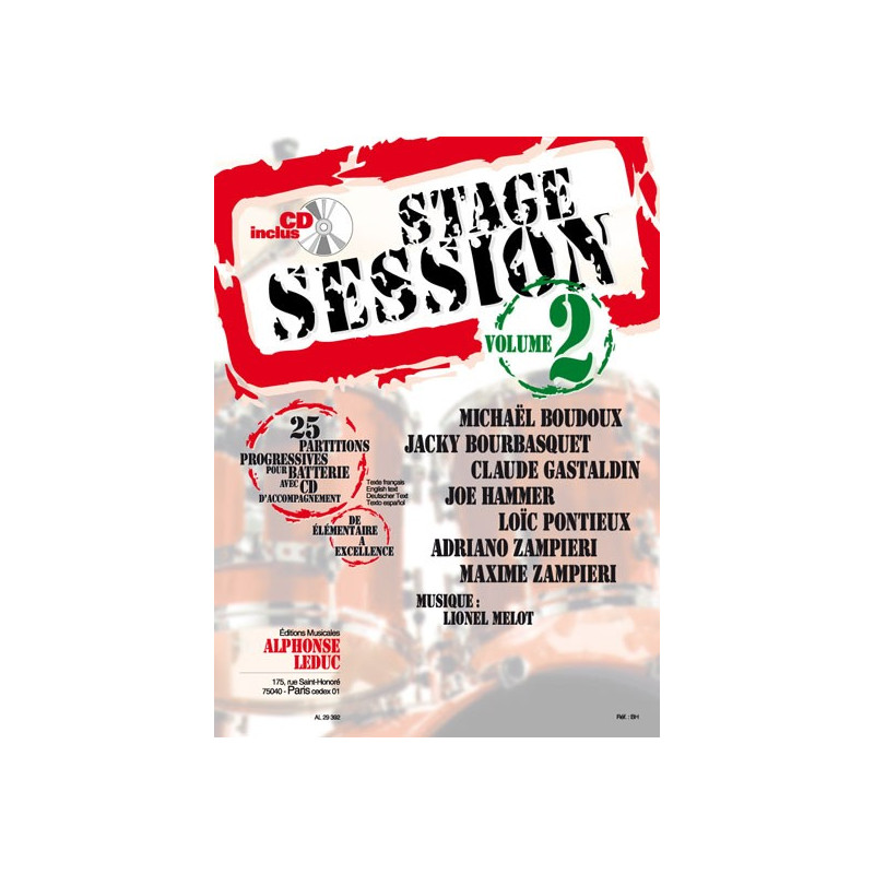 Stage Session Vol.2 (+ audio) - Méthode Batterie