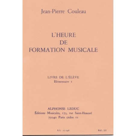 L'heure de formation musicale Elementaire 1 - JP Couleau