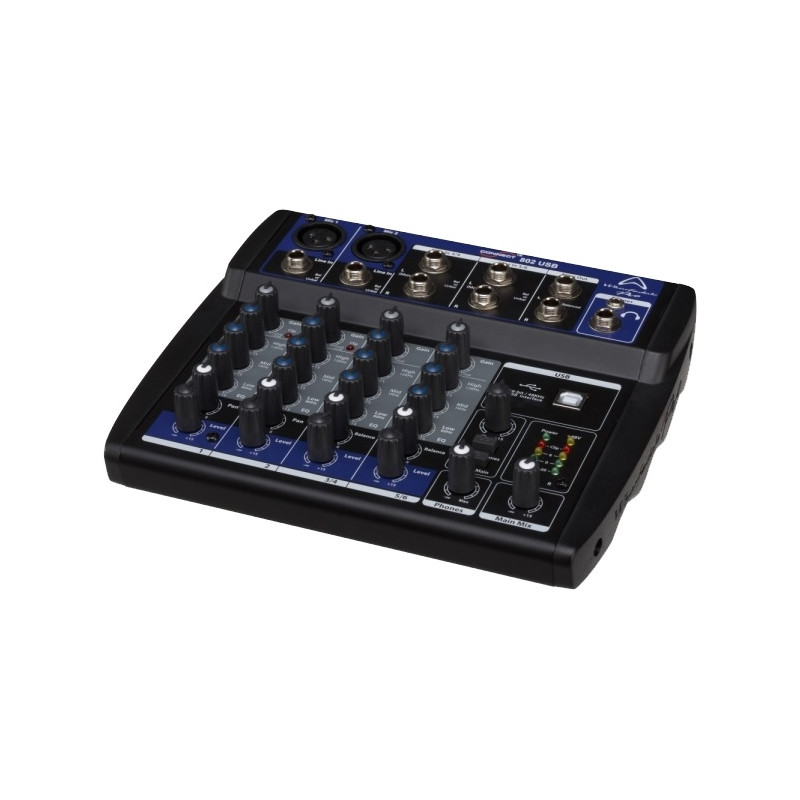 Wharfedale Pro CONNECT802 USB - Mini table de mixage 8 entrées