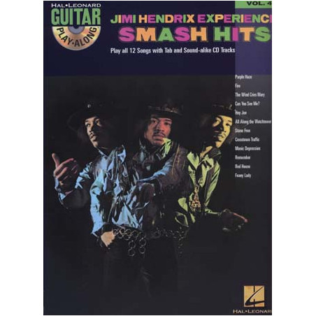 Guitar Play Along VOl.047 Jimi Hendrix Experience Smash Hits Tab (+ audio)
