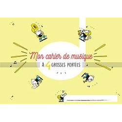 Cahier de musique pour enfant 4 - grosses portées – Lemoine E4U