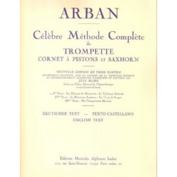 Célèbre méthode de trompette Arban - Editions Alphonse Leduc