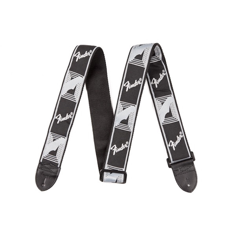 Sangle Fender Monogrammed nylon noir/gris/gris