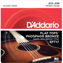 D'addario EFT17 Medium 13-56 - Cordes Acoustiques Flat Top