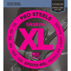 D'addario EPS170-6SL light 30-130 - Jeu 6 cordes guitare basse