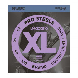 D'addario EPS190 Custom Light 40-100 - Jeu de cordes basse électrique 4 cordes