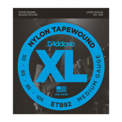 D'addario ETB92  Tapewound  Médium  50-105 - Jeu de cordes basse 4 cordes