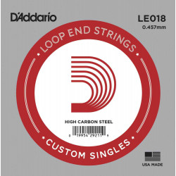 Corde au détail Banjo D'addario à Boucle Acier Plein 018 - LE018