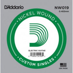 Corde au détail D'addario NW019 - guitare électrique - Filet rond 019