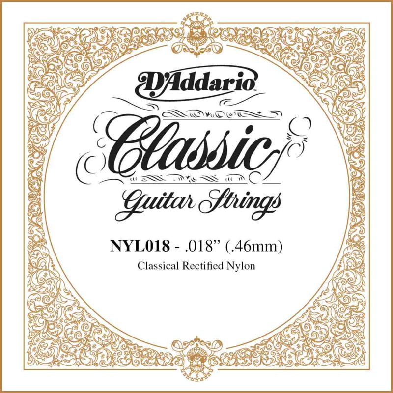 Corde au détail guitare classique D'addario Classics NY018 tirant 18
