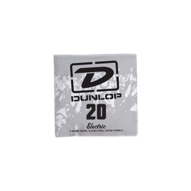 Corde au détail Dunlop DEN20 - guitare électrique - Filet rond 020