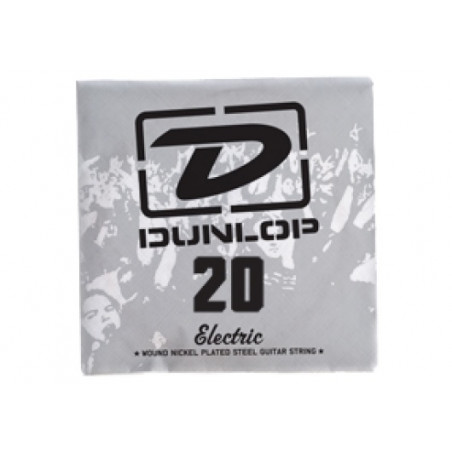 Corde au détail Dunlop DEN20 - guitare électrique - Filet rond 020
