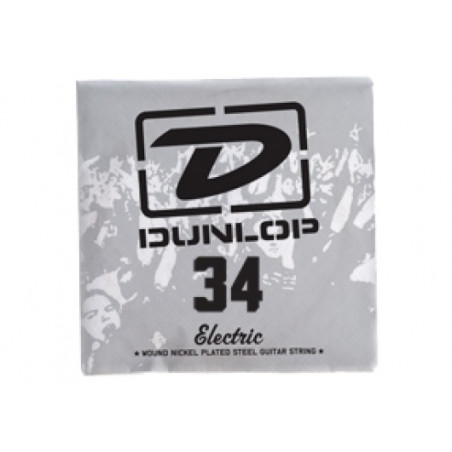 Corde au détail Dunlop DEN34 - guitare électrique - Filet rond 34