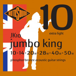 Rotosound Jumbo King JK10 10-50 - Jeu de cordes guitare acoustique