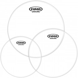 Packs de peaux de toms Evans G2 transparentes, Fusion (10'', 12'' et 14'')