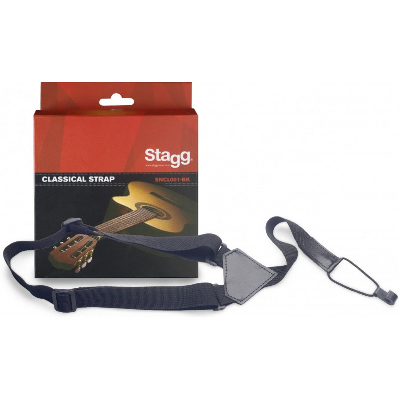 Sangle Guitare classique et ukulélé - Stagg SNCL001-BK