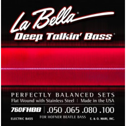 Labella 760FHBB Beatle Bass 50-100 - Jeux de cordes basse filet plat