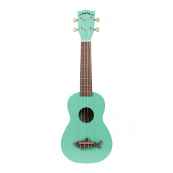 Kala Makala Shark vert MK-SS-GRN (+ housse) - Ukulele Soprano