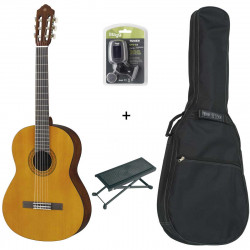 Pack Yamaha C40 - Guitare Classique (+ housse, repose pied et accordeur)