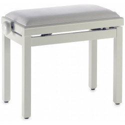 Banquette Piano Stagg PB39 Ivoire brillant velours Blanc