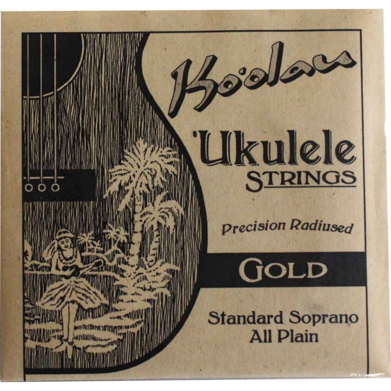 Cordes Ukulele soprano Ko'oalau Gold All Plain Nylon