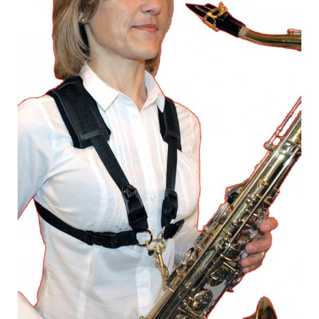 Harnais pour saxophone ténor, alto, baryton BG S41CMSH - confort - pour femme