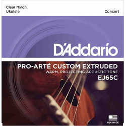 D'addario Pro Arté EJ65C - Jeu de cordes Ukulélé Concert