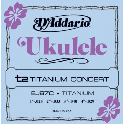 D'addario Pro Arté Titanium EJ87C - Cordes ukulélé Concert