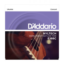 D'addario Nyltech EJ88C - Jeu de cordes ukulélé Concert