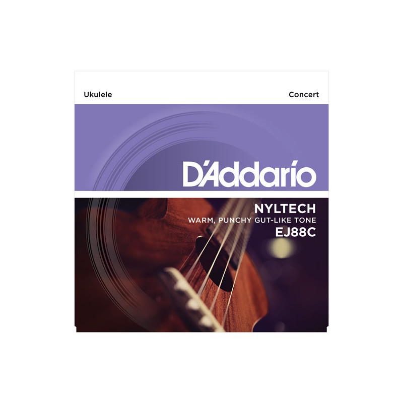 D'addario Nyltech EJ88C - Jeu de cordes ukulélé Concert