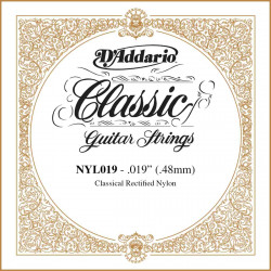 Corde au détail guitare classique D'addario Classics NYL019 tirant 19