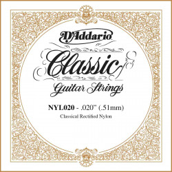 Corde au détail guitare classique D'addario Classics NY020 tirant 20