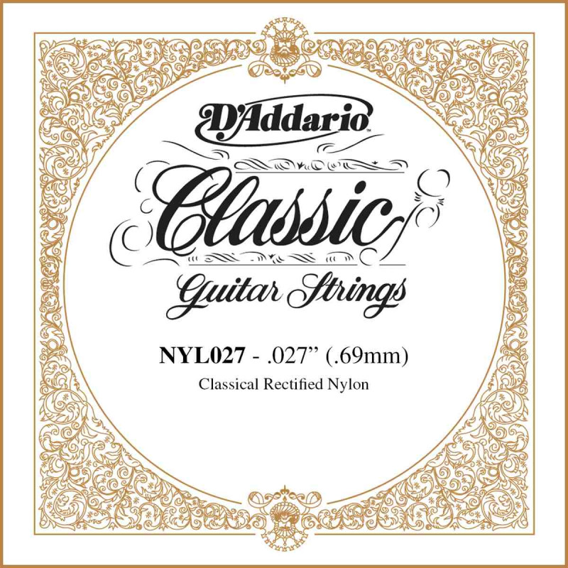 Corde au détail guitare classique D'addario Classics NY027 tirant 27